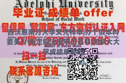 西沃恩南方大学文凭样本|办个假本科要多少钱|定制法国学历证书|加拿大大学成绩单制作