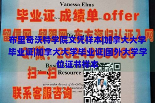 布里奇沃特学院文凭样本|加拿大大学毕业证|加拿大大学毕业证|国外大学学位证书样本