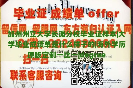 加州州立大学长滩分校毕业证样本|大学毕业成绩单是什么样子的|海外学历原版定制一比一|degree