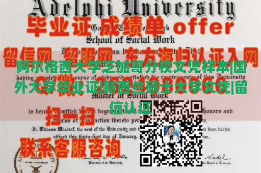 阿尔格西大学芝加哥分校文凭样本|国外大学毕业证|新西兰硕士大学文凭|留信认证