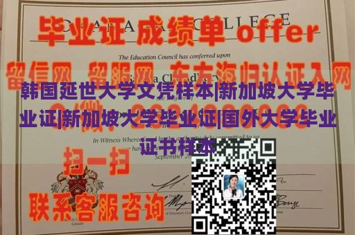 韩国延世大学文凭样本|新加坡大学毕业证|新加坡大学毕业证|国外大学毕业证书样本