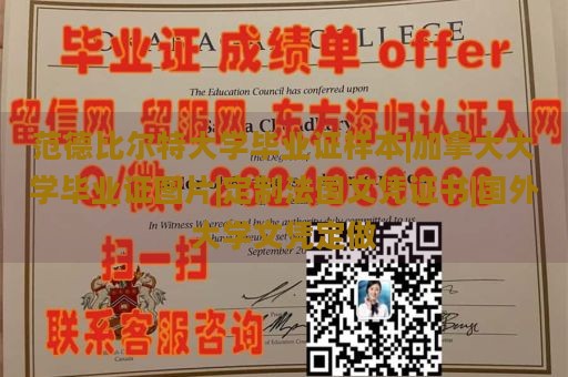 范德比尔特大学毕业证样本|加拿大大学毕业证图片|定制法国文凭证书|国外大学文凭定做