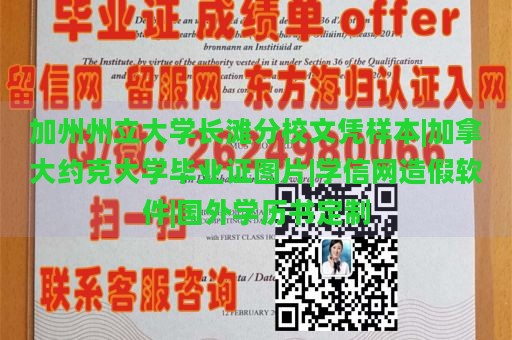 加州州立大学长滩分校文凭样本|加拿大约克大学毕业证图片|学信网造假软件|国外学历书定制