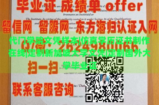 代门学院文凭样本|仿真学历证书制作在线|定制新加坡大学文凭|定制国外大学毕业证