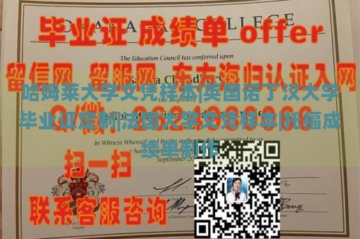 哈姆莱大学文凭样本|英国诺丁汉大学毕业证定制|法国大学文凭样本|托福成绩单制作