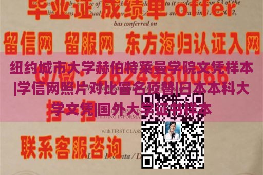 纽约城市大学赫伯特莱曼学院文凭样本|学信网照片对比冒名顶替|日本本科大学文凭|国外大学证书样本