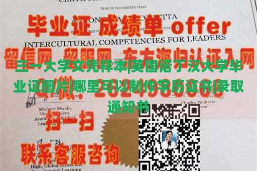 三一大学文凭样本|英国诺丁汉大学毕业证图片|哪里可以制作学历证书|录取通知书