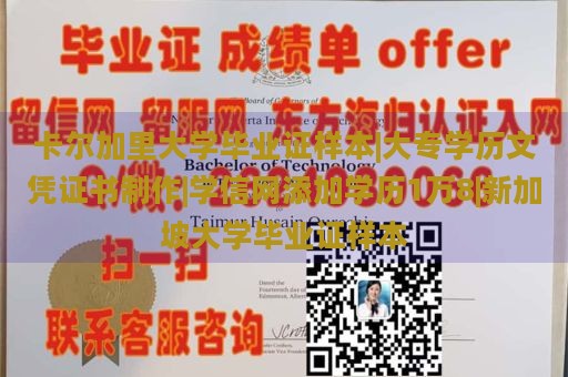 卡尔加里大学毕业证样本|大专学历文凭证书制作|学信网添加学历1万8|新加坡大学毕业证样本