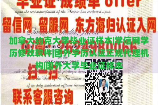 加拿大约克大学毕业证样本|学信网学历修改软件|国外学历认证正规代理机构|国外大学毕业证样本