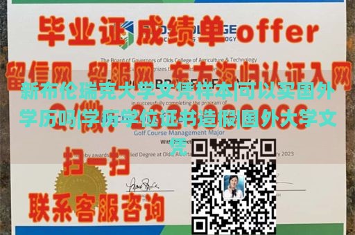 新布伦瑞克大学文凭样本|可以买国外学历吗|学历学位证书造假|国外大学文凭