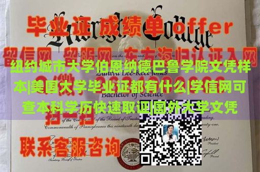 纽约城市大学伯恩纳德巴鲁学院文凭样本|美国大学毕业证都有什么|学信网可查本科学历快速取证|国外大学文凭