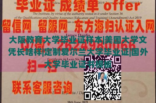 大阪教育大学毕业证样本|美国大学文凭长啥样|定制爱尔兰大学毕业证|国外大学毕业证书模板