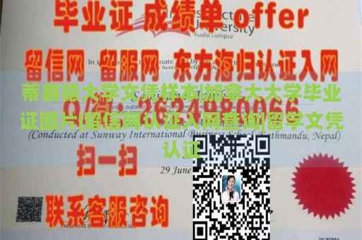 蒂赛德大学文凭样本|加拿大大学毕业证图片|留信网认证入网查询|留学文凭认证