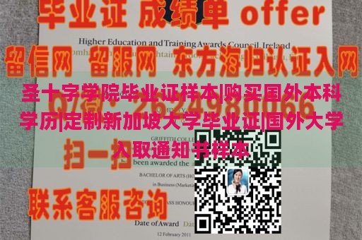 圣十字学院毕业证样本|购买国外本科学历|定制新加坡大学毕业证|国外大学入取通知书样本